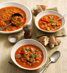 Leczo (smoked sausage ratatouille)