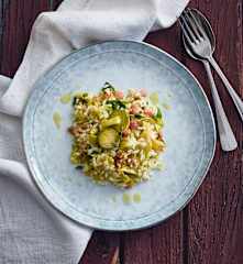 Risotto cavoletti di Bruxelles e pancetta