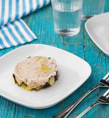Tartare di pesce spada, melanzane e mentuccia
