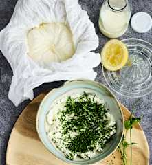 Ziegenfrischkäse selbstgemacht
