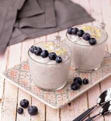 Mousse ai mirtilli