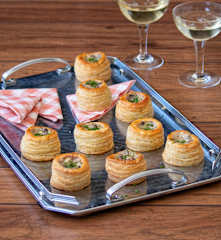 Mushroom and chicken vol-au-vents