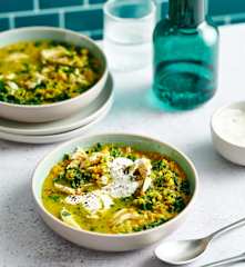 Spiced red lentil and chicken soup (Diabetes)