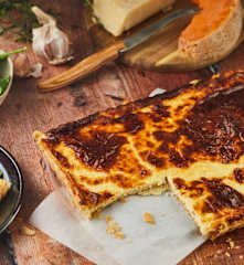 Quiche z resztkami serów