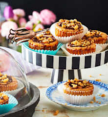 Schoko-Erdnuss-Cheesecakes