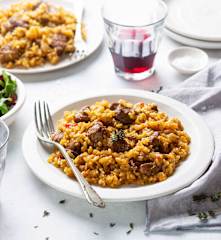 Arroz con ternera en su punto