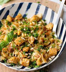 Pâtes aux tomates séchées avec tempeh