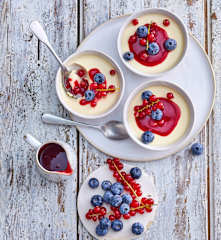 Pannacotta aux fruits rouges