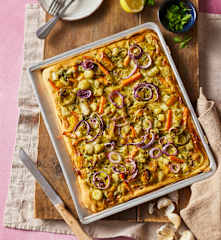 Herzhafter Gemüseblechkuchen