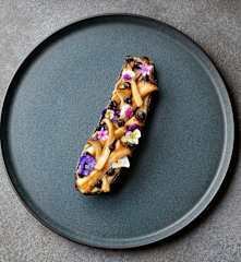 Roasted Aubergine with Oyster Mushrooms