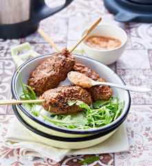 Brochettes kebab sauce aux pêches