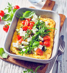 Ofen-Omelette mit Topping