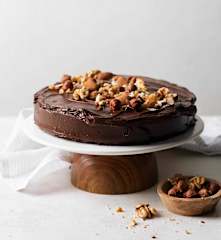 Κέικ σοκολάτας με ξηρούς καρπούς χωρίς γλουτένη