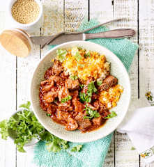 Lammragout mit Möhrencouscous