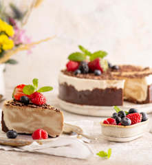 Jogurtowy sernik z kawą zbożową na zimno