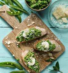 Hrášková pomazánka s pecorinem