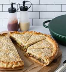 Family burger pie