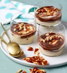 Peanut butter and chocolate custard