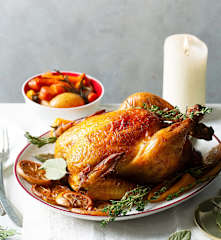 Pollo asado de Navidad