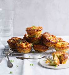 Petits flans au brocoli et aux lardons