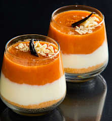 Bicchierini ai cachi e cioccolato bianco di Mattia Poggi