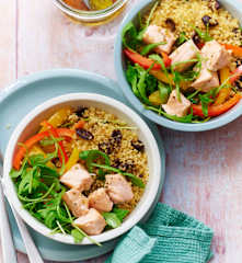 Salade de boulgour et saumon vapeur