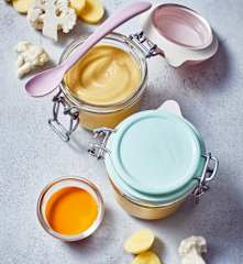 De eerste hap: Bloemkool- en Aardappelpuree met Varkenshaasje