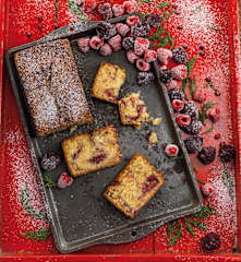 Bolo mármore de frutos vermelhos