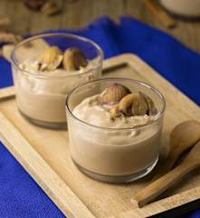 Coppette di crema pasticcera alle castagne