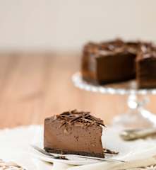 Cheesecake de chocolate e café