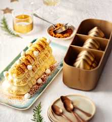 Bûche glacée vanille-pain d'épices