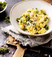 Pasta de calabaza y kale