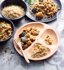Agnello e melanzane alla marocchina con quinoa
