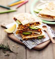 Baby-friendly Butternut and Kidney Bean Quesadillas
