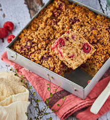 Gâteau de pain perdu aux framboises