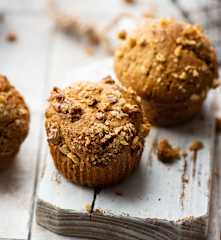 Muffins à la patate douce et aux noix