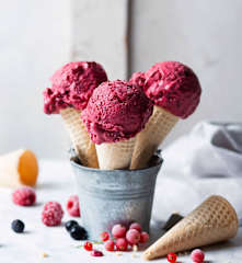 Gelado rápido de fruta