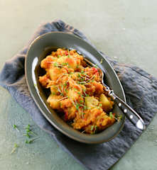 Kürbis-Paprika-Kraut mit Erdäpfeln