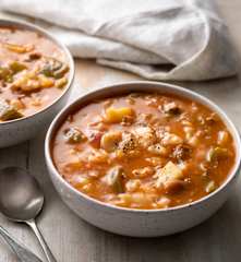 Gluten-free Lamb and Tomato Soup Noodles