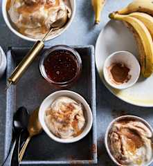 Gelado de banana e canela sem açúcar