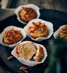 Gefüllte Leberkäse-Muffins