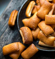 Financiers orange-noisette