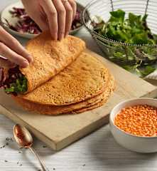 Linsenwraps (glutenfrei, vegan)
