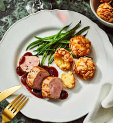 Kartoffelbällchen mit Mandelkruste