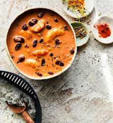 Mijoté de crevettes aux haricots rouges