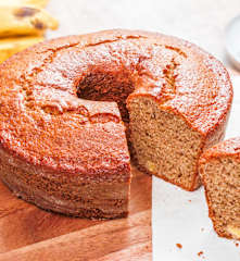 Bolo de banana sem glúten
