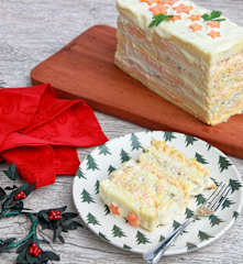 Torta fria de frango com frios