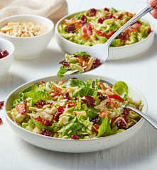 Brussel Sprouts Salad with Cranberries and Almonds