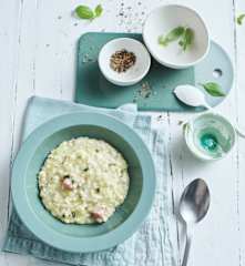 Risotto zucchine e pancetta