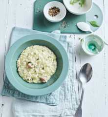 Risotto mit Zucchini und Speck